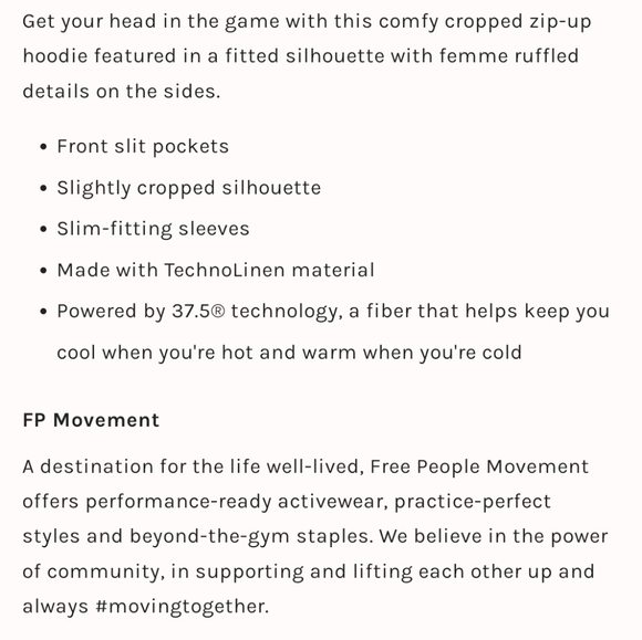 Nwt Free People Movement Game Plan Hoodie - Picture 13 of 15